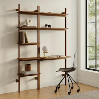 The Heidi Desk and Shelving Unit Set x Svelti Office Chair Bundle - Primary View 1 of 6 (Click To Zoom).