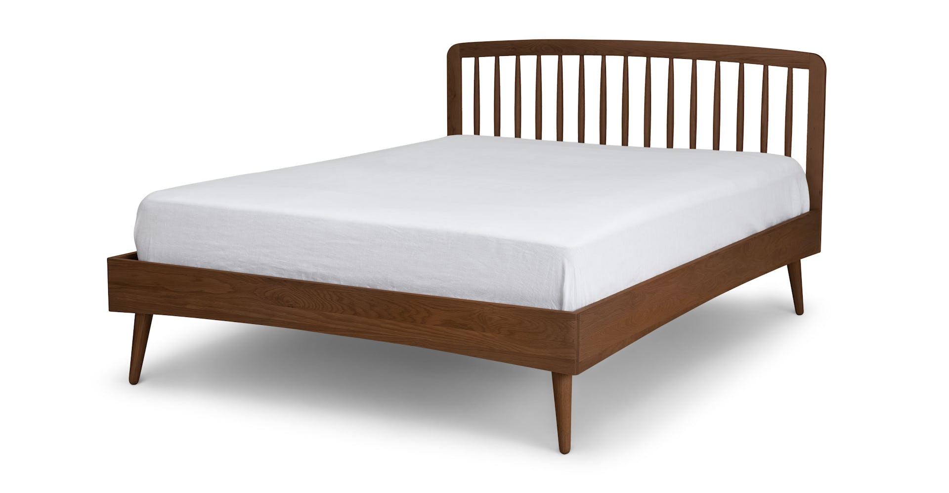Walnut Culla King Size Wooden Spindle Bed Frame Article