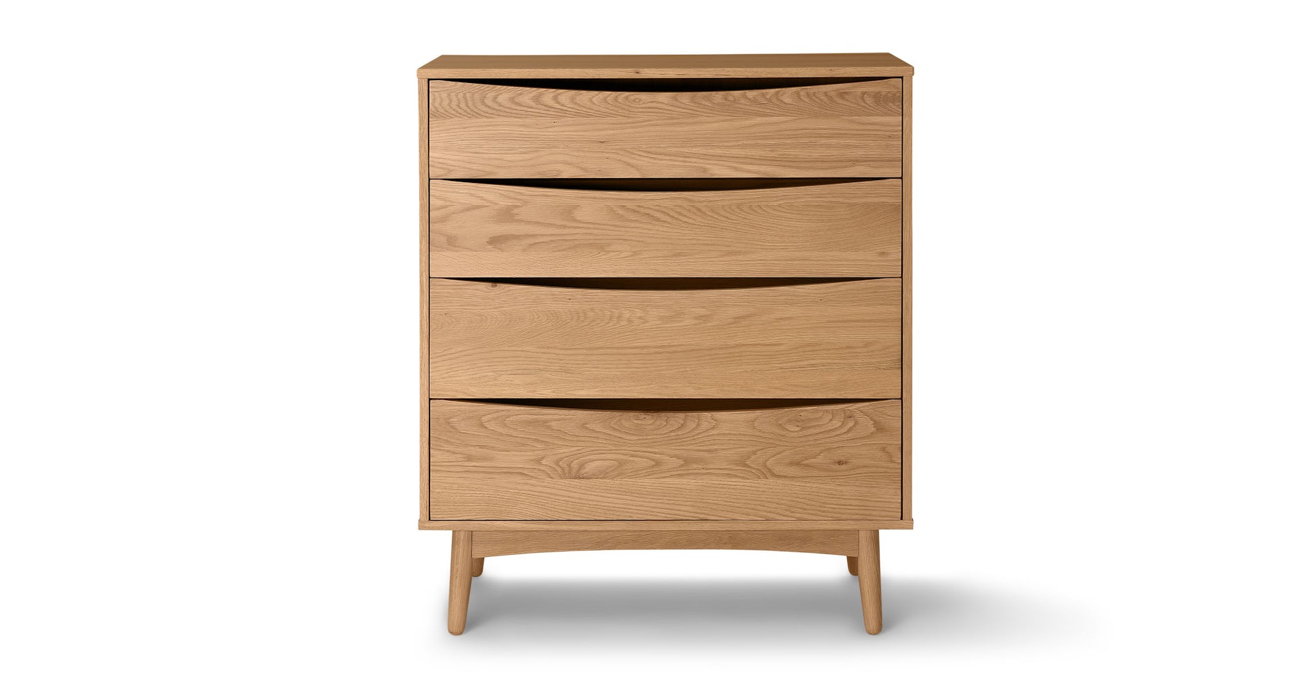 Oak Culla 4 Drawer Wooden Double Dresser Article