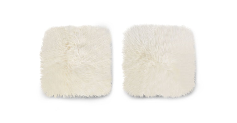 Ivory Sheepskin Seat Pads | Article Lanna Contemporary Accessories