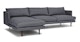 Burrard Stone Blue Left Sectional Sofa - Gallery View 2 of 11.