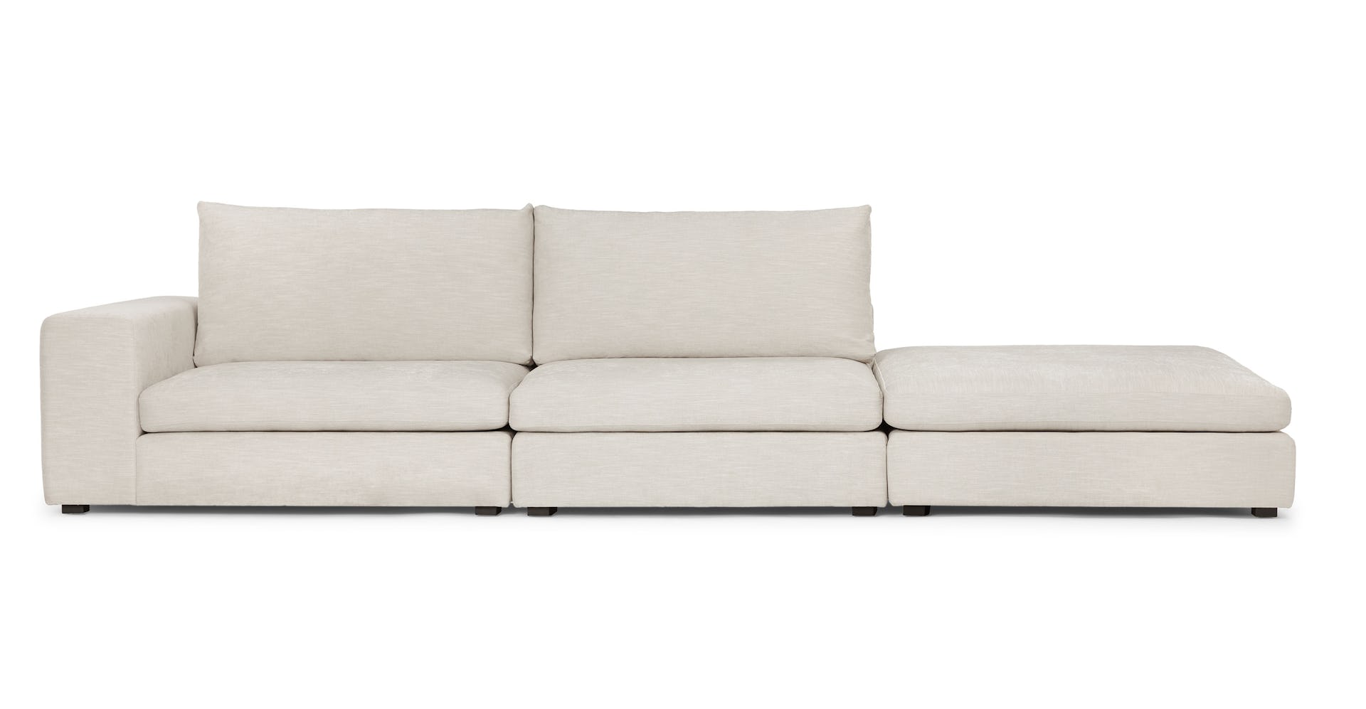 Gaba Pearl White Left Arm Modular Sofa