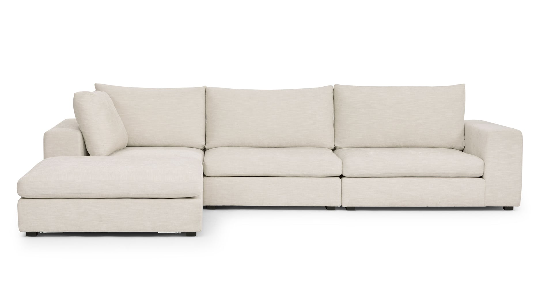 Gaba Pearl White Left Modular Sectional