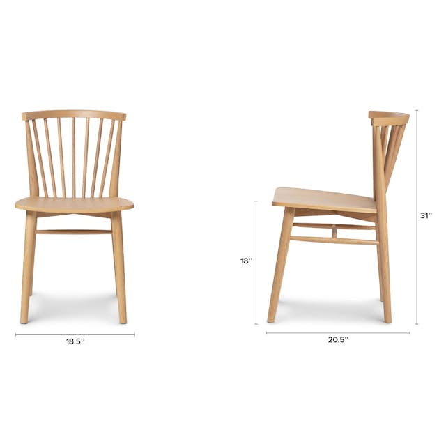 Light Oak Wood Dining Chair | Rus | Article