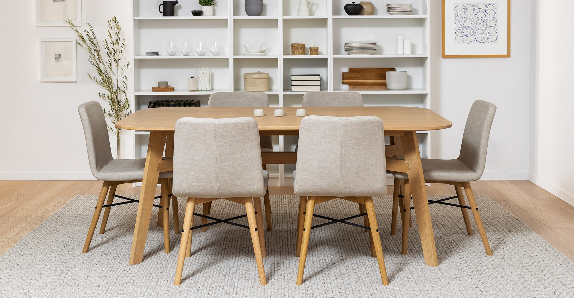Kissa Flax Beige Light Oak Dining Chair