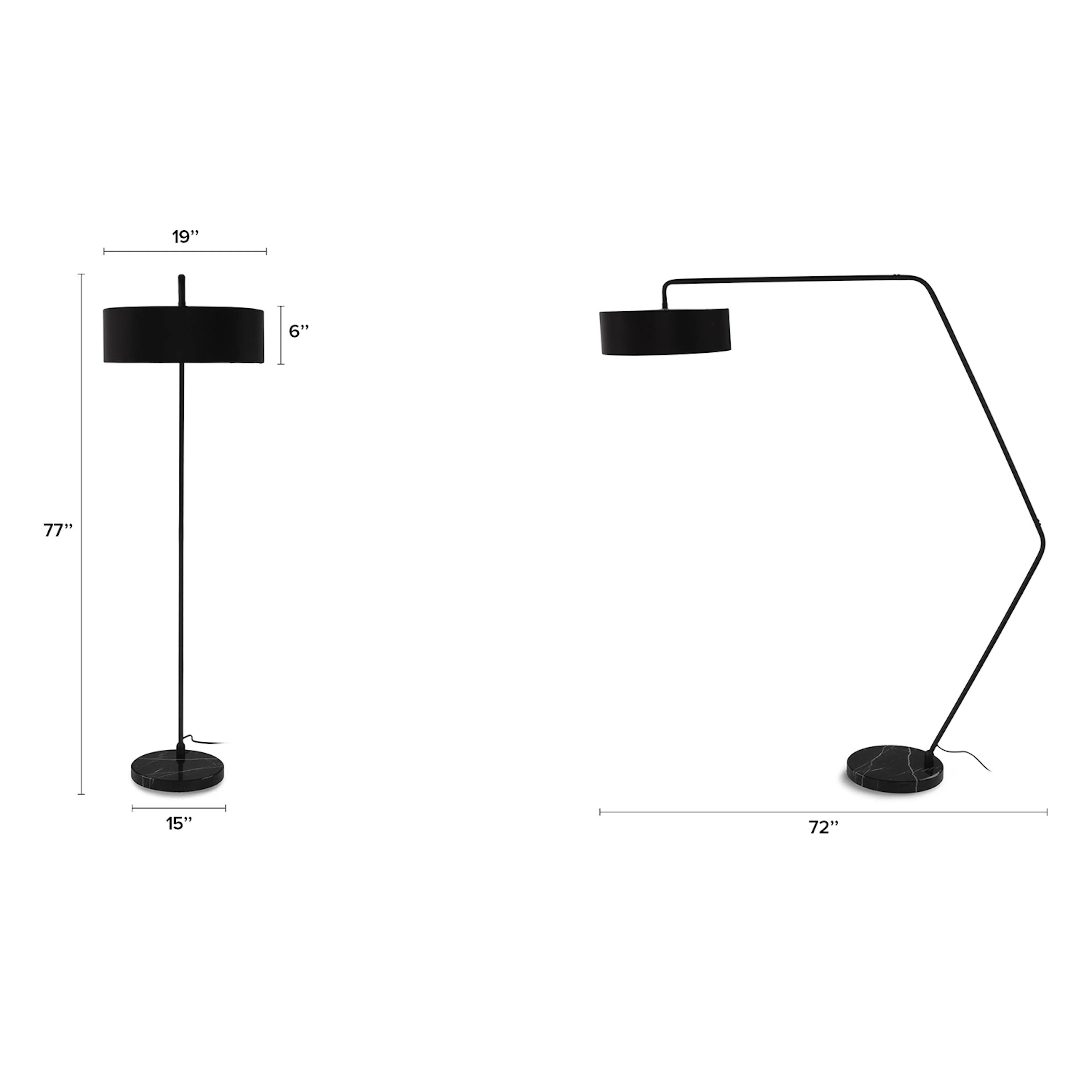 Heron Floor Lamp - Black