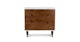 Envelo White / Walnut 3 Drawer Chest - Gallery View 1 of 11.