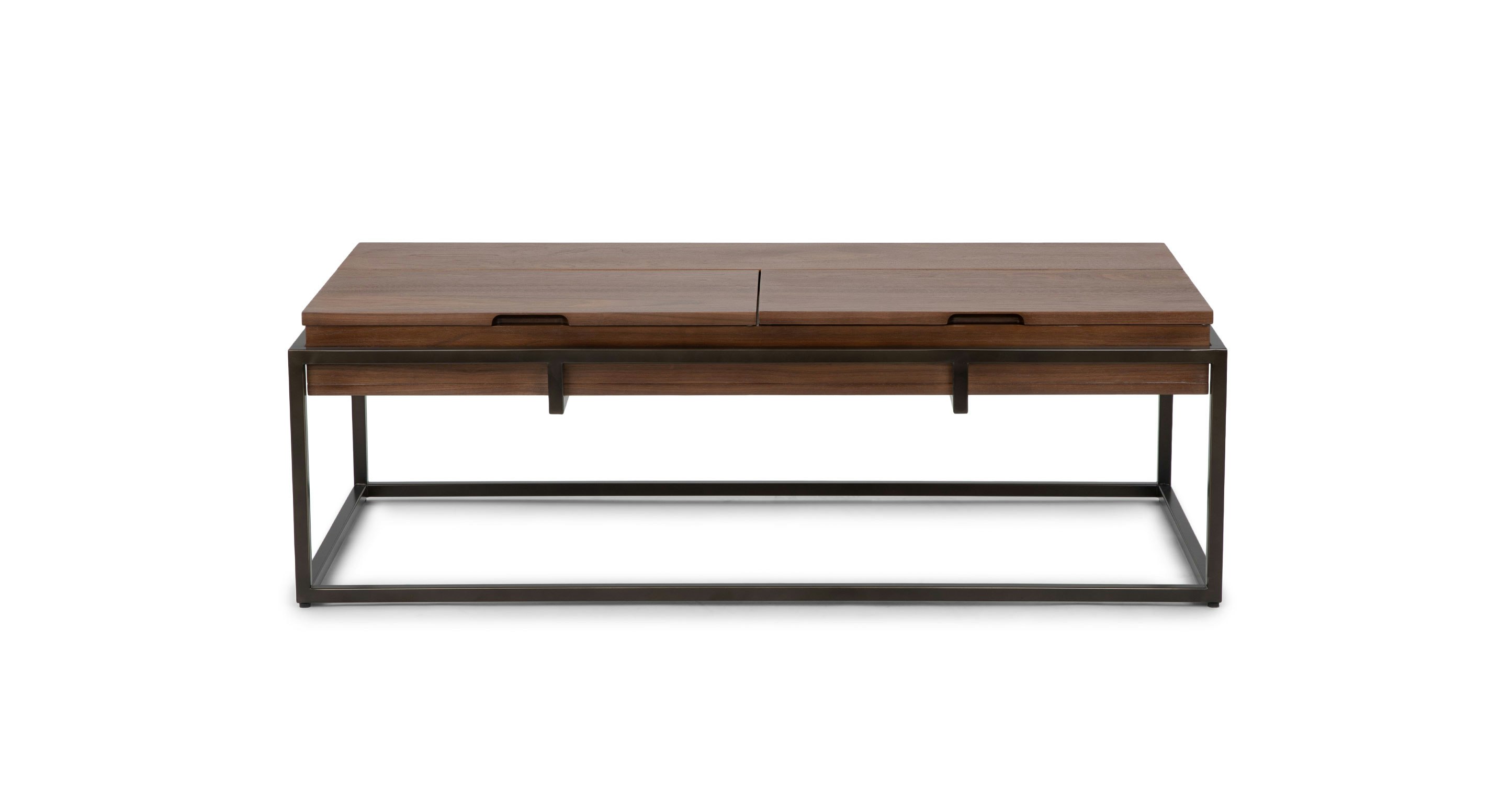 Oscuro Walnut Storage Coffee Table Article