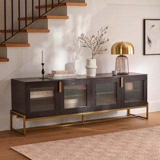 Oscuro 73" Cabinet - Black and Bronze