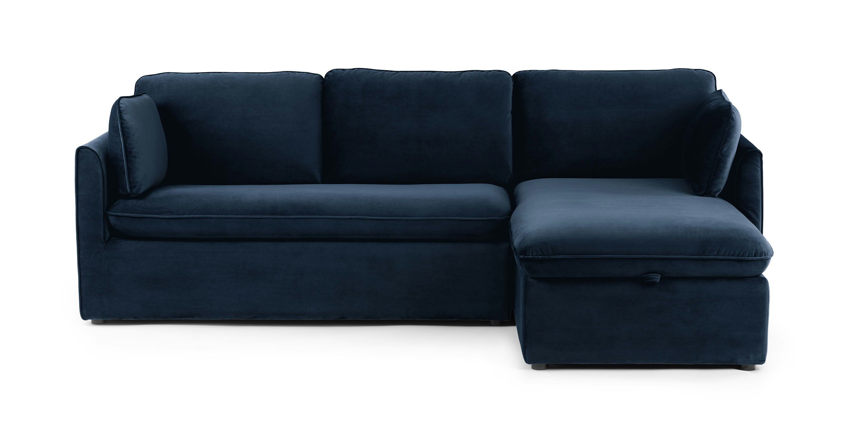 deep blue sofa bed