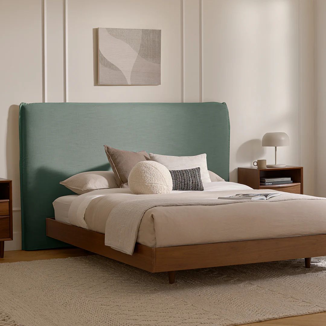 Basi Queen Bed Frame Walnut - Stylish & Durable