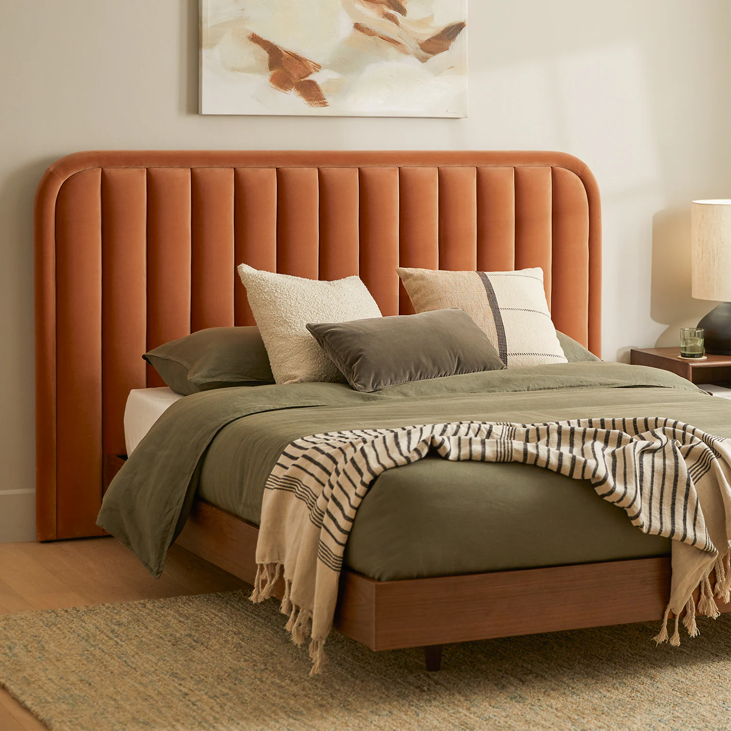 Basi Queen Bed Frame Walnut - Stylish & Durable