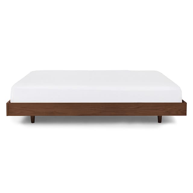 Walnut Wood KingSized Platform Bed Frame Basi Article