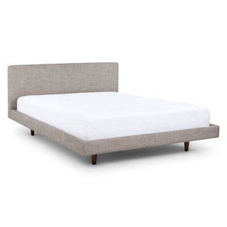Tessu Queen Low Profile Upholstered Bed - Glaze Gray