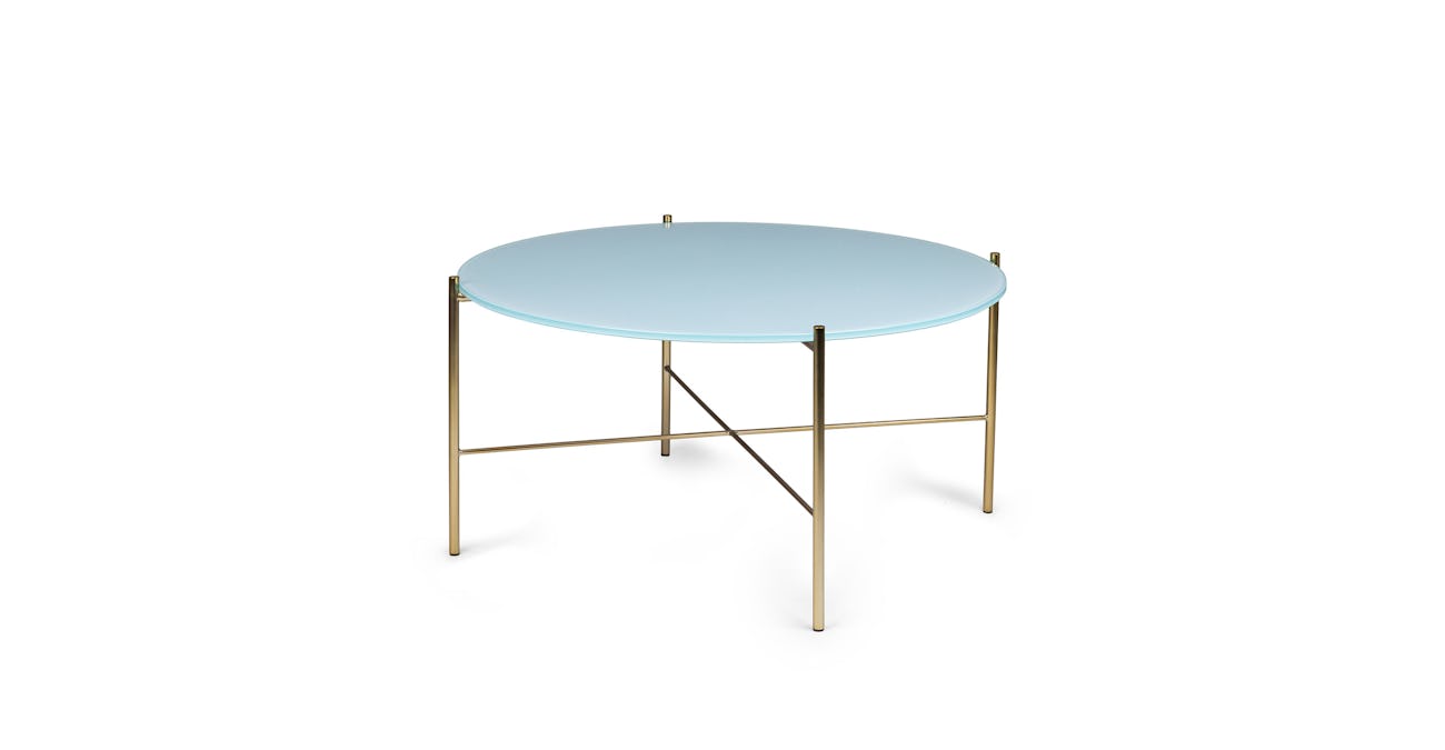 Silicus Blue Round Coffee Table