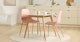Svelti Dusty Pink Dining Chair - Gallery View 3 of 11.