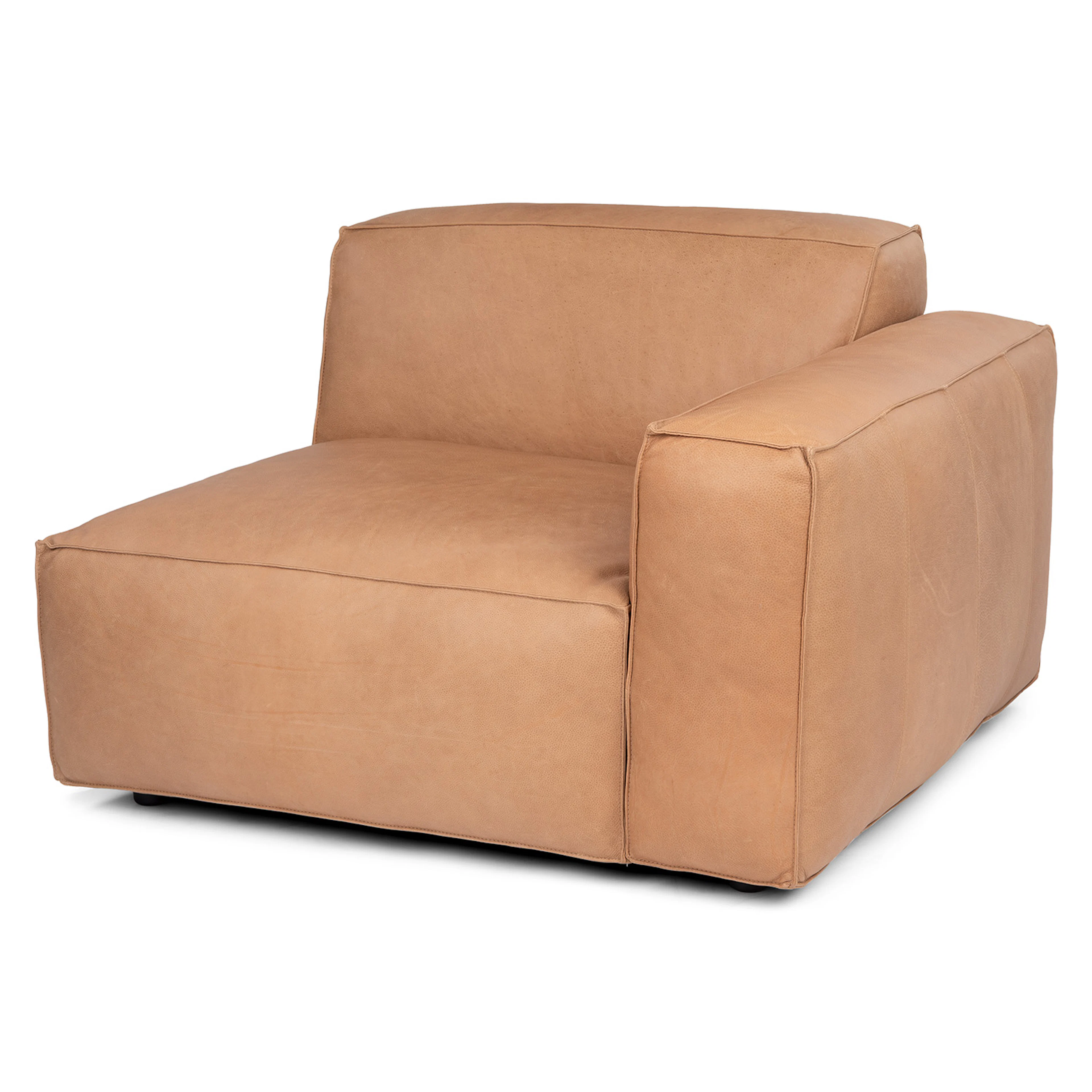 Solae 43.5" Leather Right Arm Module - Canyon Tan