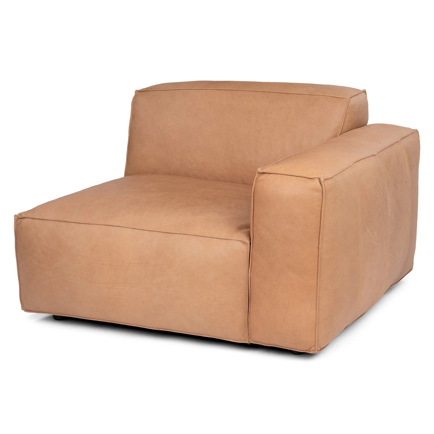 Solae 43.5" Leather Right Arm Module - Canyon Tan