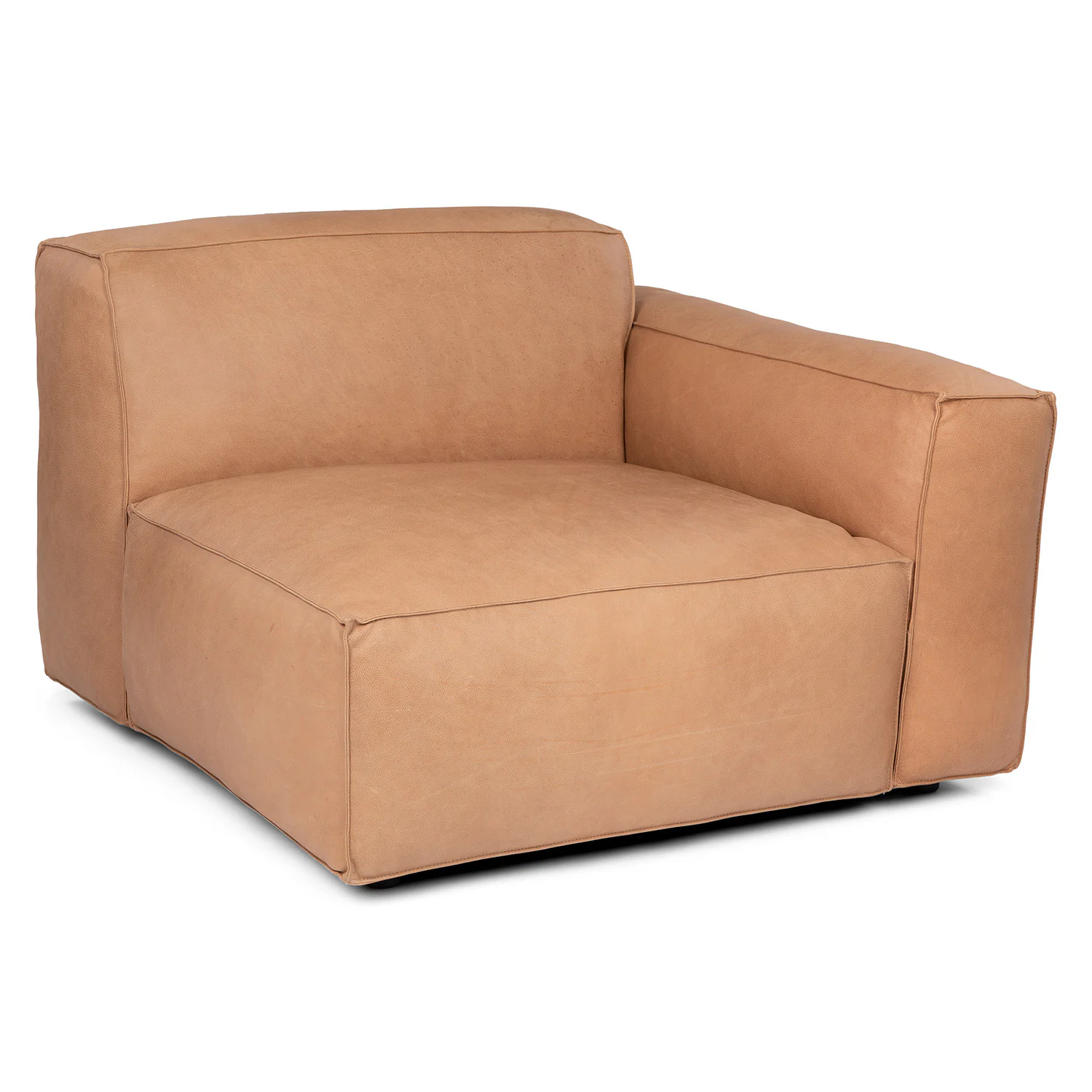 Solae 43.5" Leather Right Arm Module - Canyon Tan