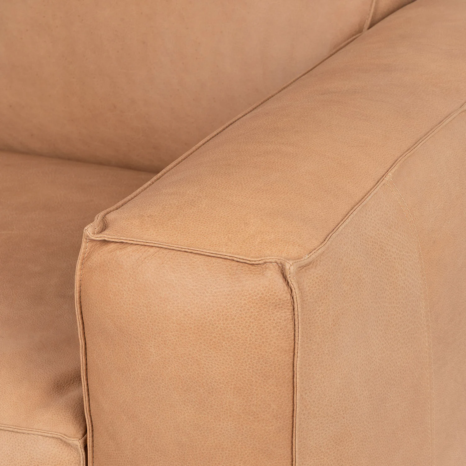 Solae 43.5" Leather Right Arm Module - Canyon Tan