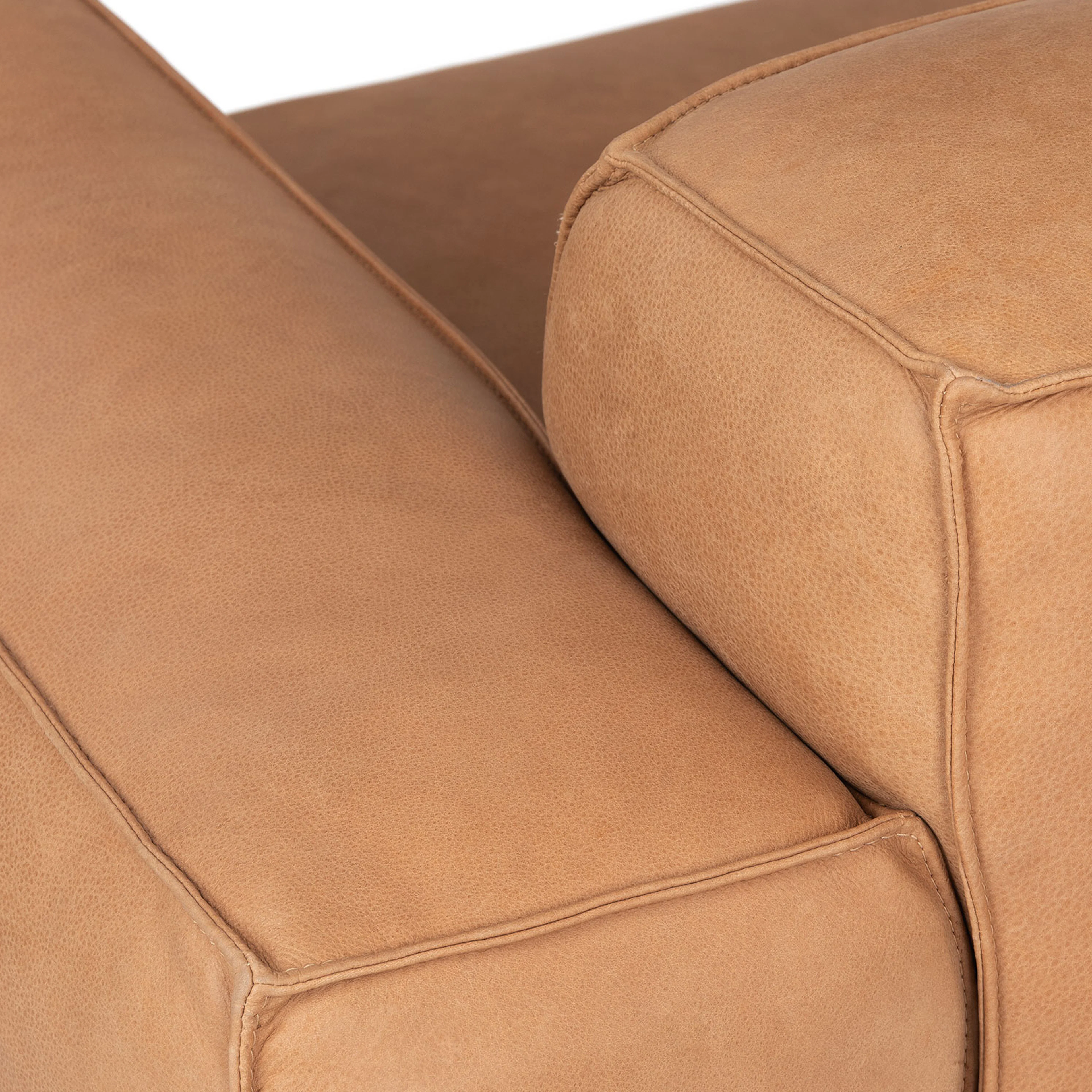Solae 43.5" Leather Right Arm Module - Canyon Tan