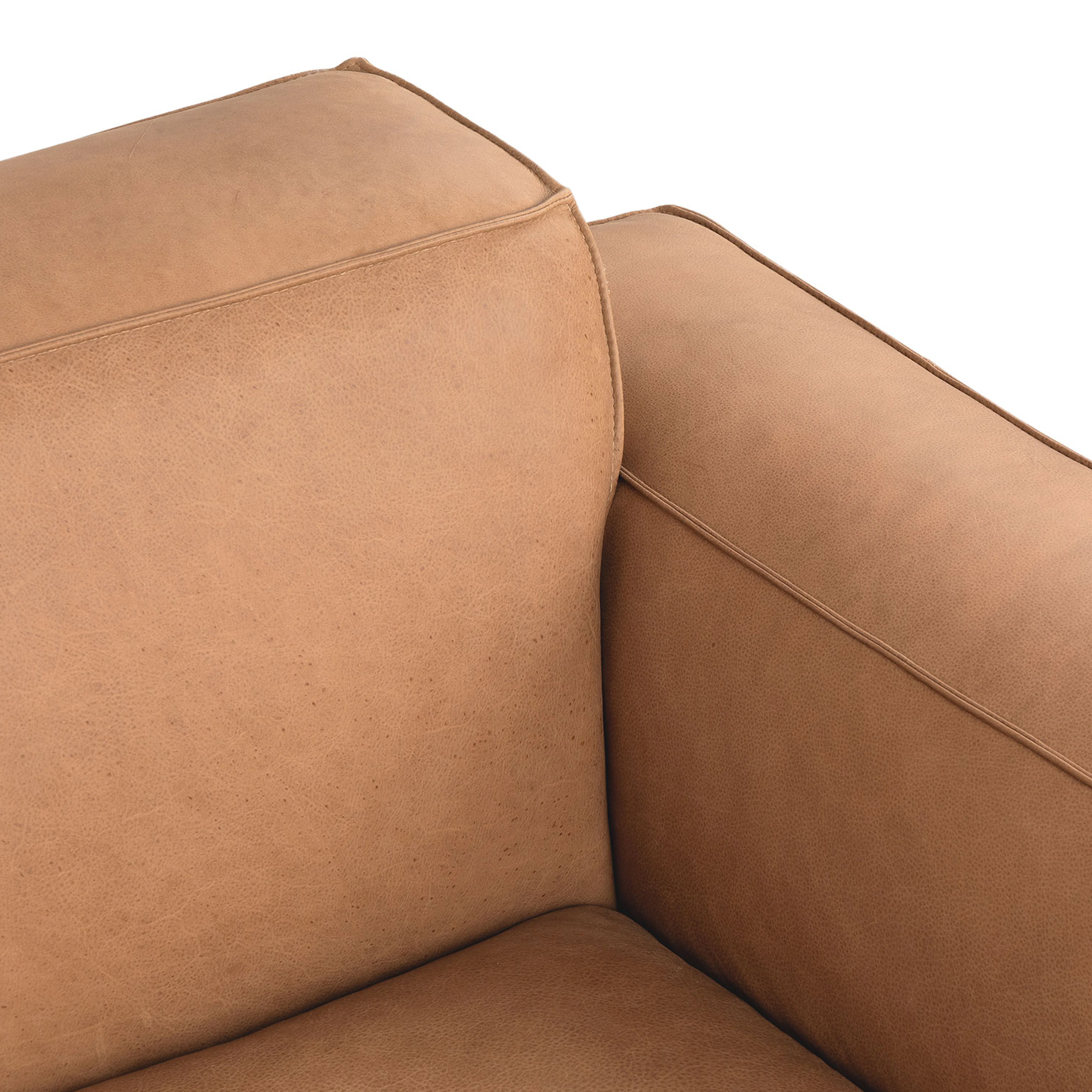 Solae 43.5" Leather Right Arm Module - Canyon Tan