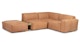 Solae Canyon Tan / Oak Right Arm Corner Sectional - Gallery View 1 of 14.