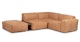 Solae Canyon Tan / Walnut Right Arm Corner Sectional - Gallery View 1 of 14.