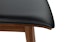 Sede Black Leather Walnut Swivel Counter Stool - Gallery View 7 of 11.