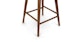 Sede Black Leather Walnut Swivel Counter Stool - Gallery View 8 of 11.