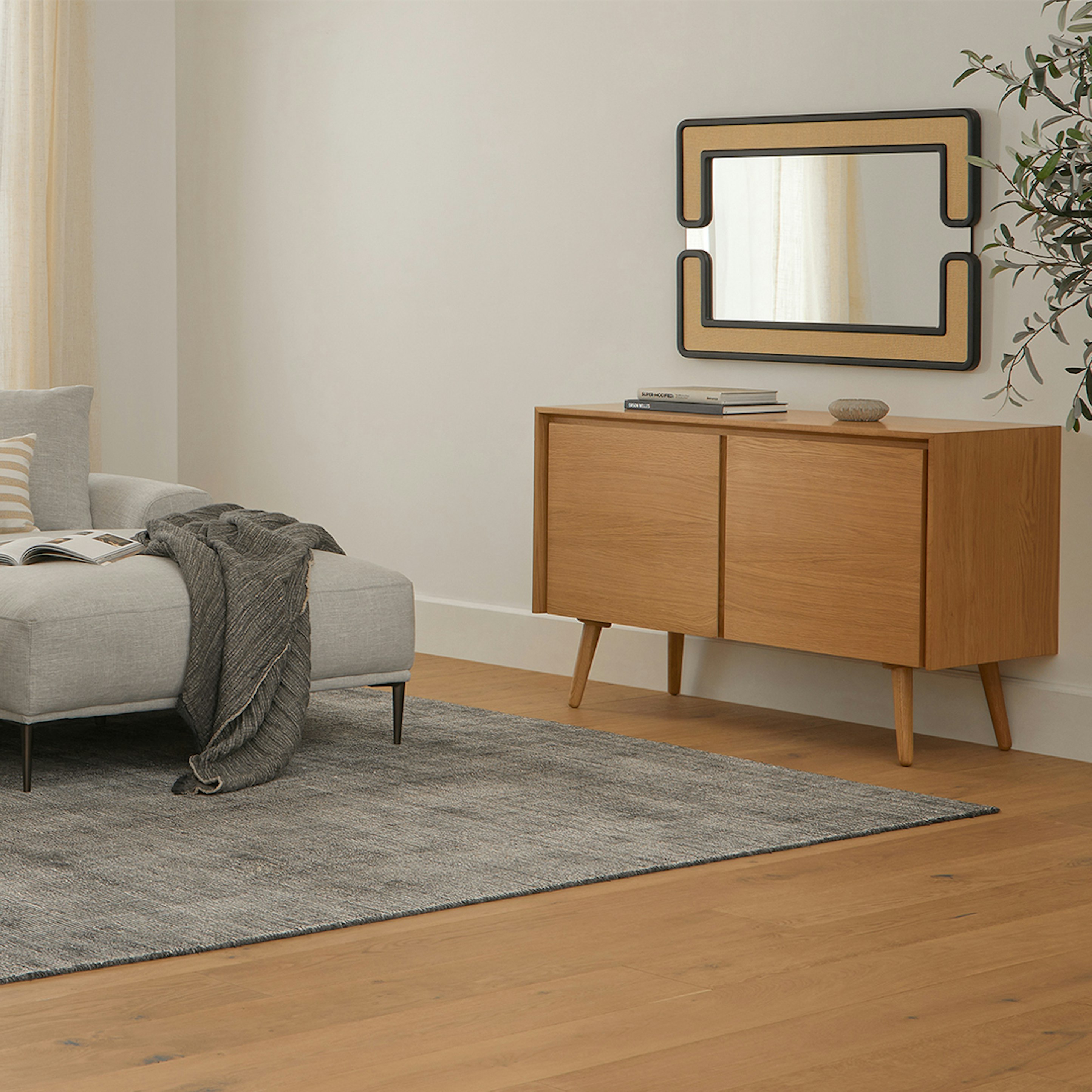48 Oak Sideboard 2 Doors Article Seno Modern Furniture