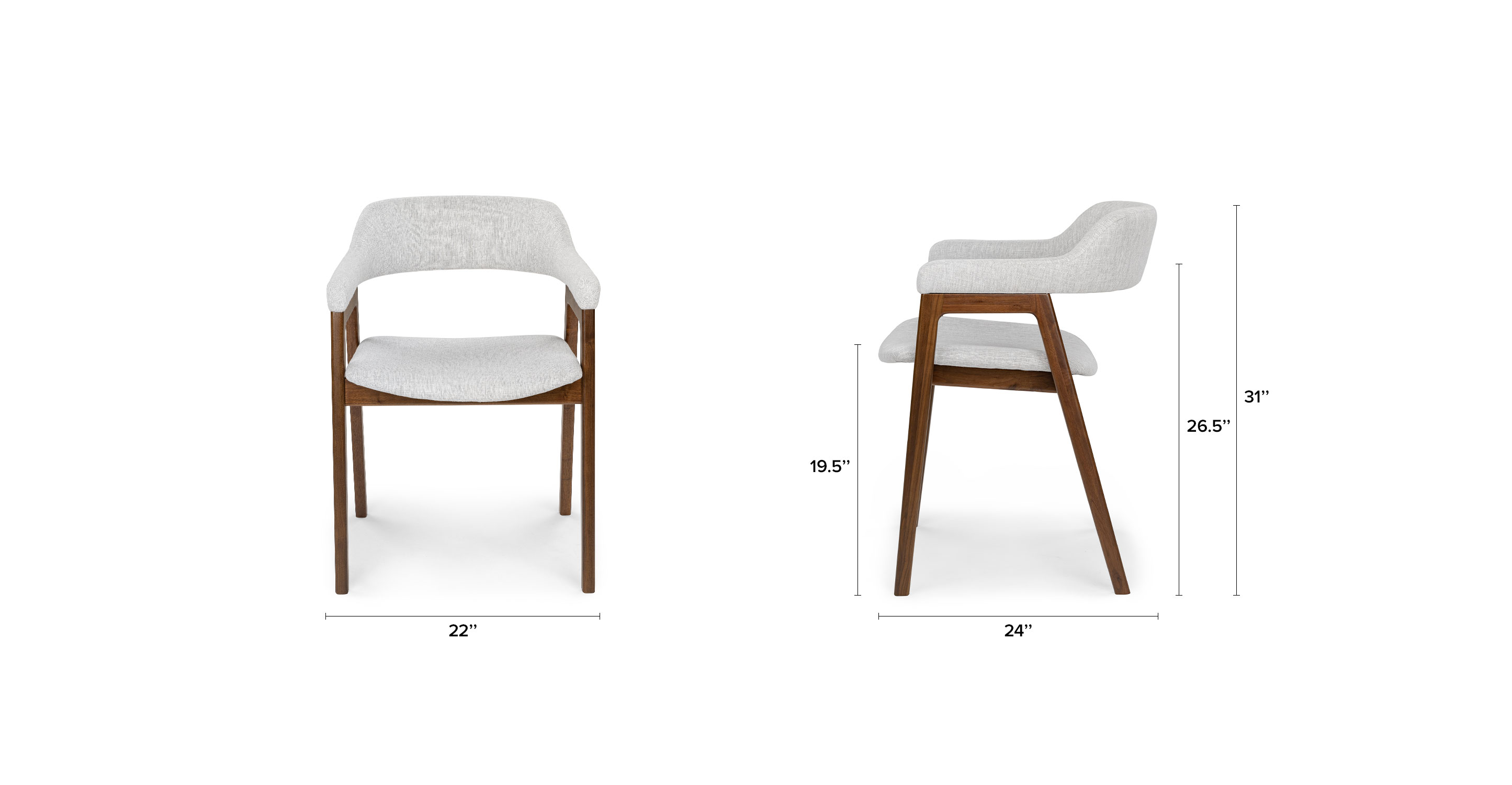 Savis mist gray top dining chair