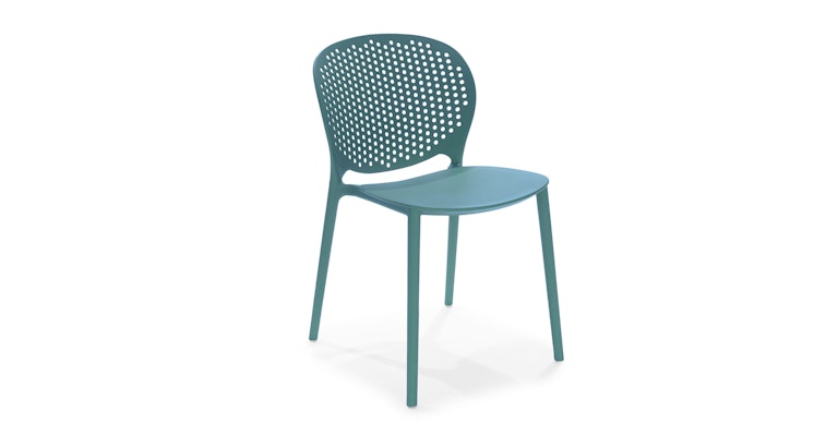 Dot Surf Blue Stackable Dining Chair - Primary View 1 of 10 (Open Fullscreen View).