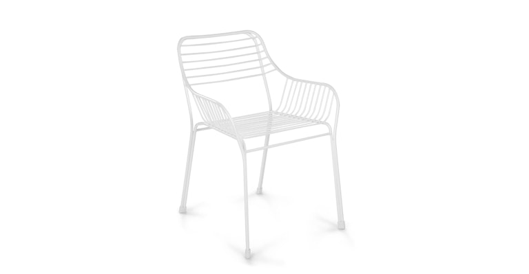 Caya Dahlia White Dining Armchair - Primary View 1 of 10 (Open Fullscreen View).