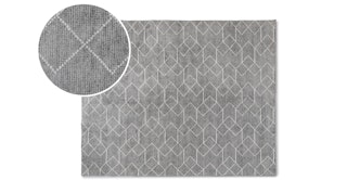 Polygon Basalt Gray / White Rug 8 x 10