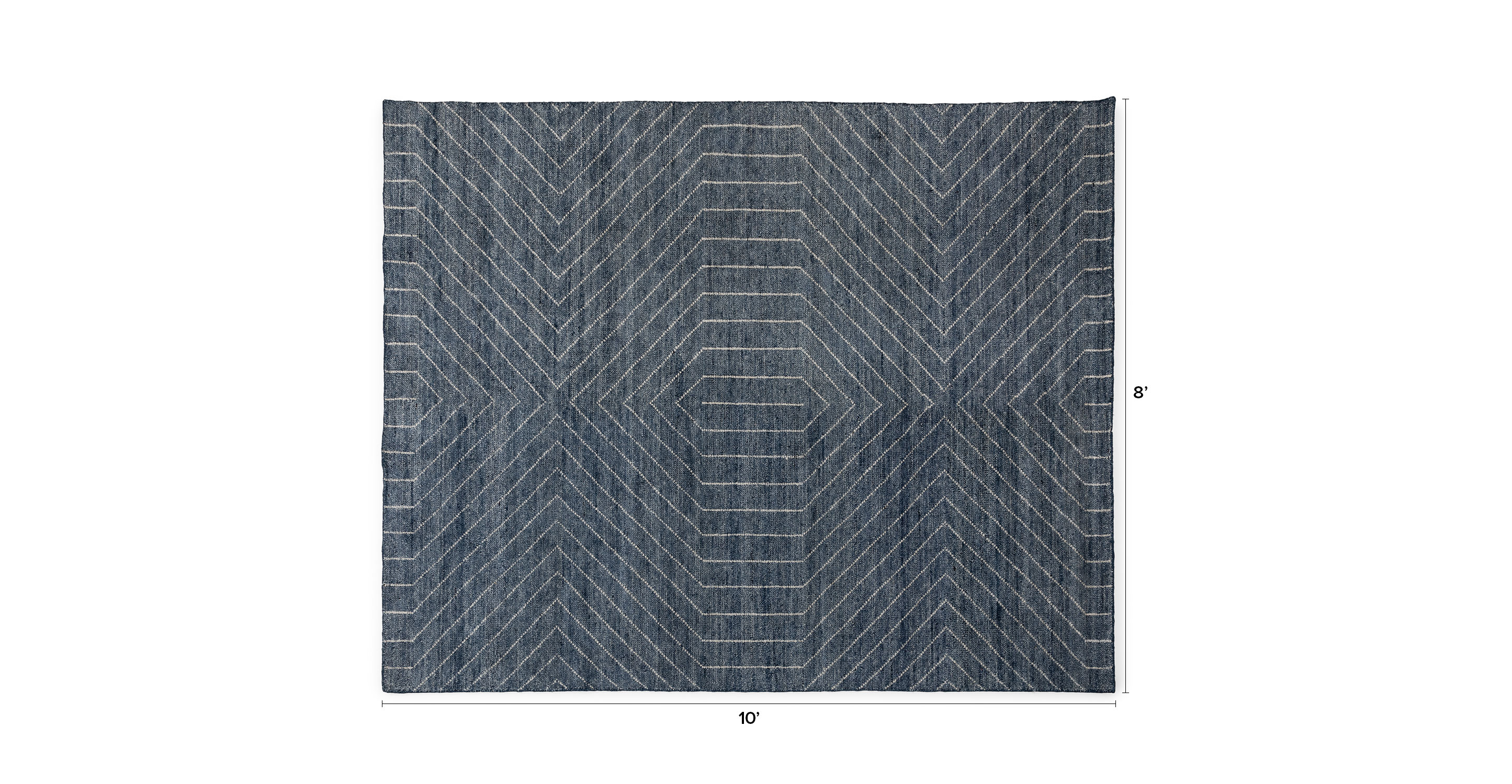Bamboo Silk Rug Parallel Article, Blue Wave Rug