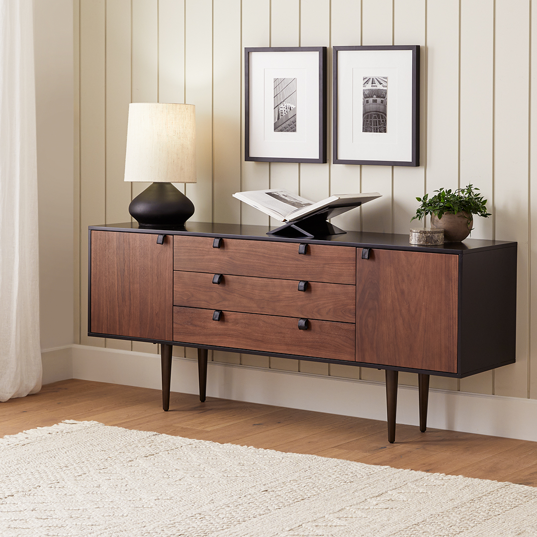 Envelo Black & Walnut Sideboard Table 