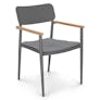 Elan Outdoor Stackable Dining Chair - Dark Gray