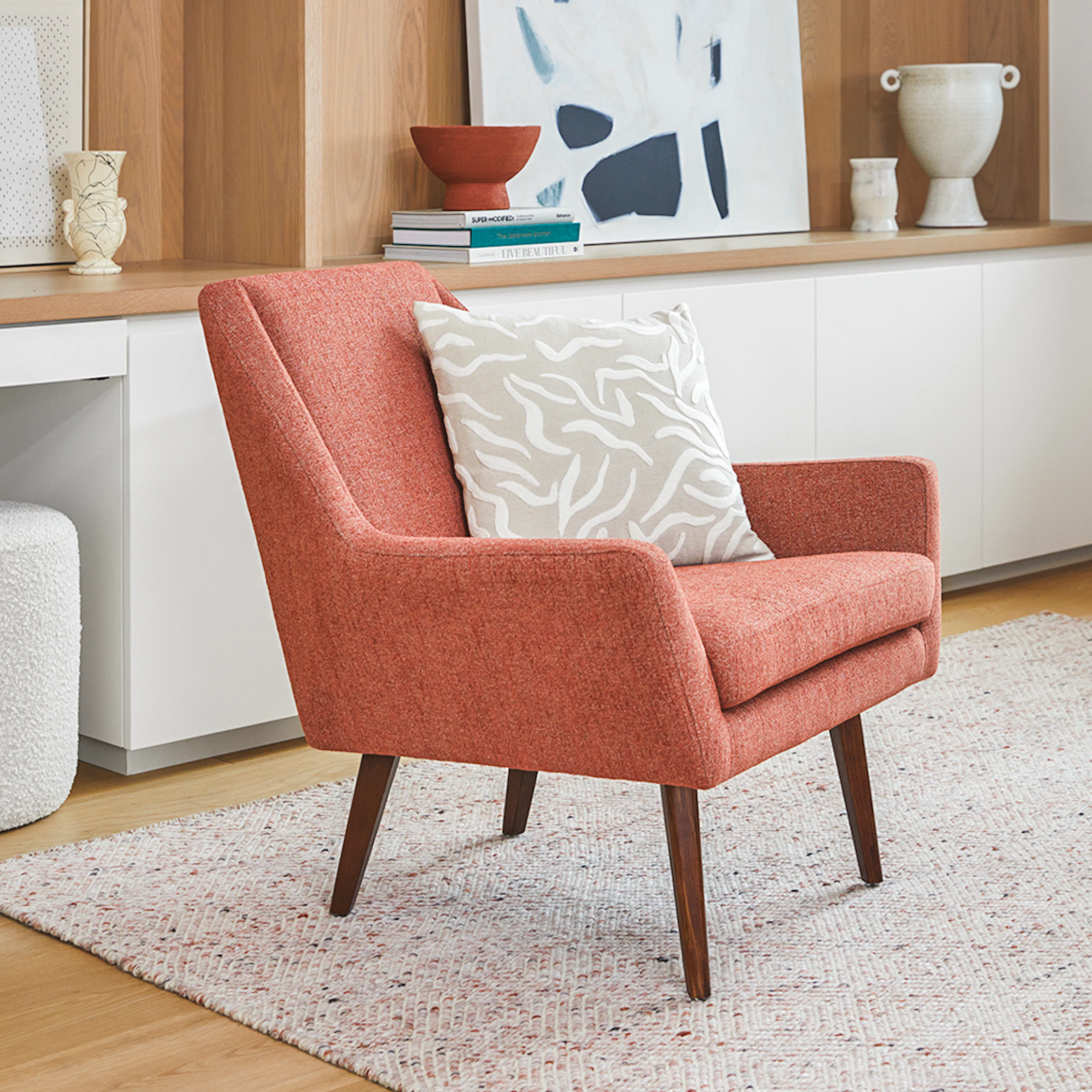 Angle 33" Lounge Chair - Rosehip Orange