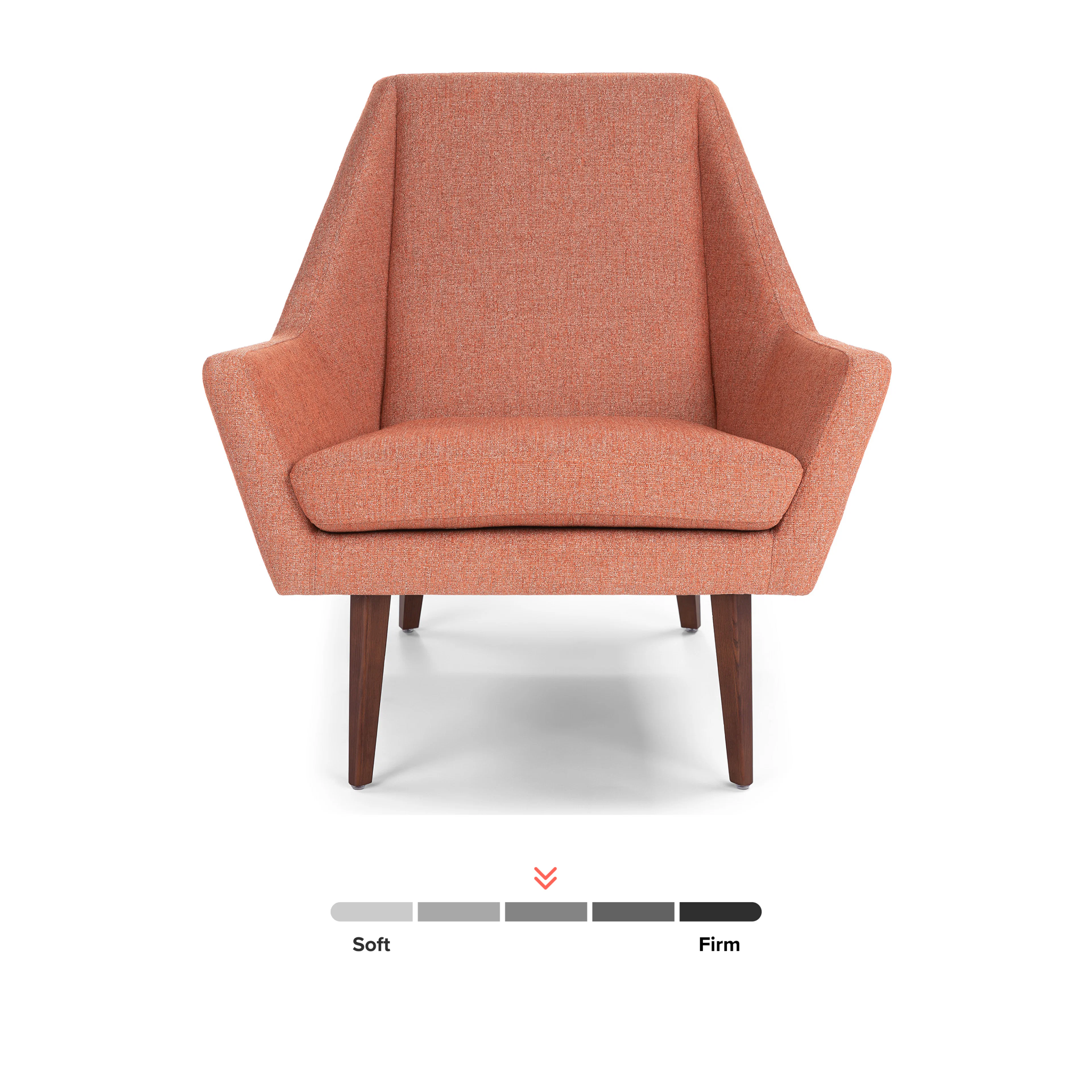 Angle 33" Lounge Chair - Rosehip Orange