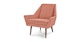 Angle Rosehip Orange Chair - Gallery View 3 of 11.