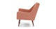 Angle Rosehip Orange Chair - Gallery View 4 of 11.