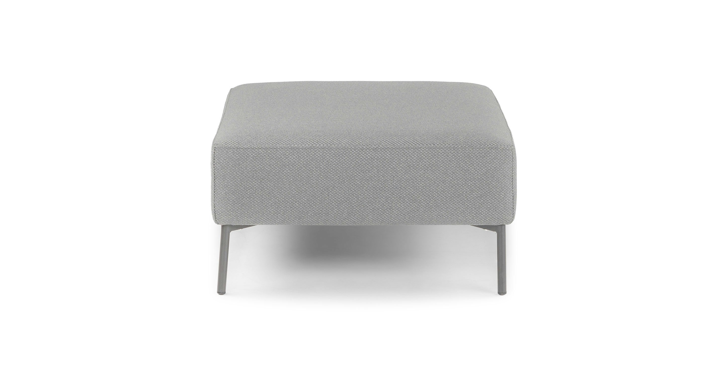 Feather Gray Tezra Fabric Ottoman Article