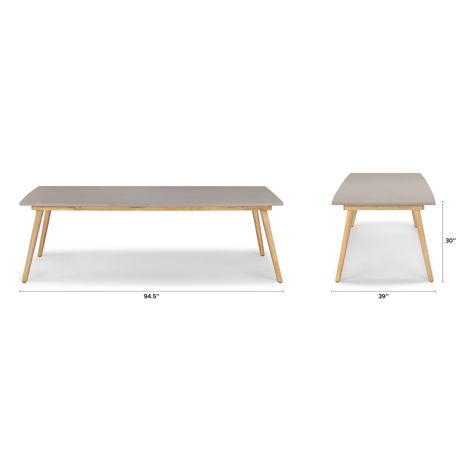 Atra 94.5" Outdoor Dining Table - Thumbnail 4