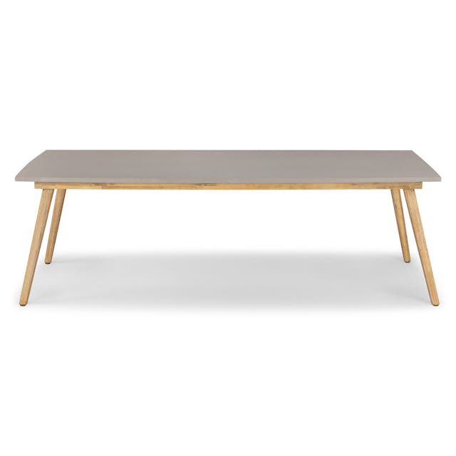 Atra Concrete & Acacia Outdoor Dining Table for 8 Article