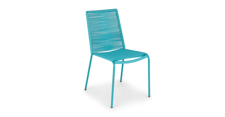 Outdoor Dining Chair Zina, Aqua Blue Dining Chairs