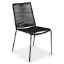 Zina Outdoor Stackable Dining Chair - Ember Black