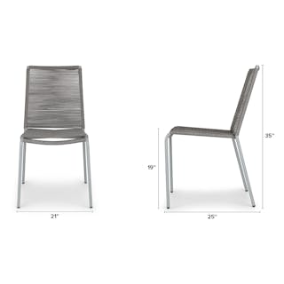 The Atra Outdoor Dining Table x Zina Dining Chair Bundle - Primary View 1 of 6 (Click To Zoom).