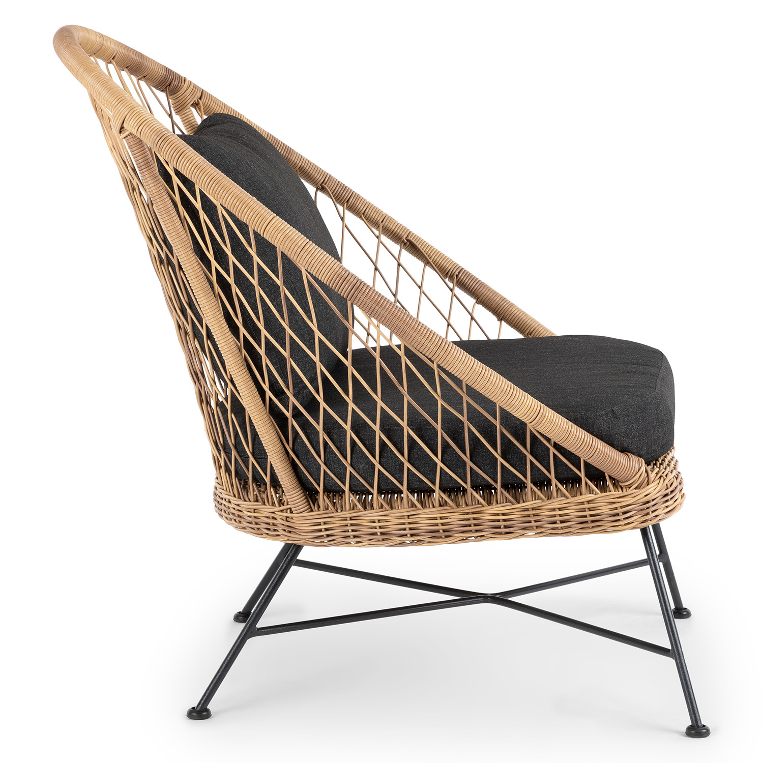 Dark Gray Outdoor Lounge Chair Steel Legs Article Aeri Modern Furniture