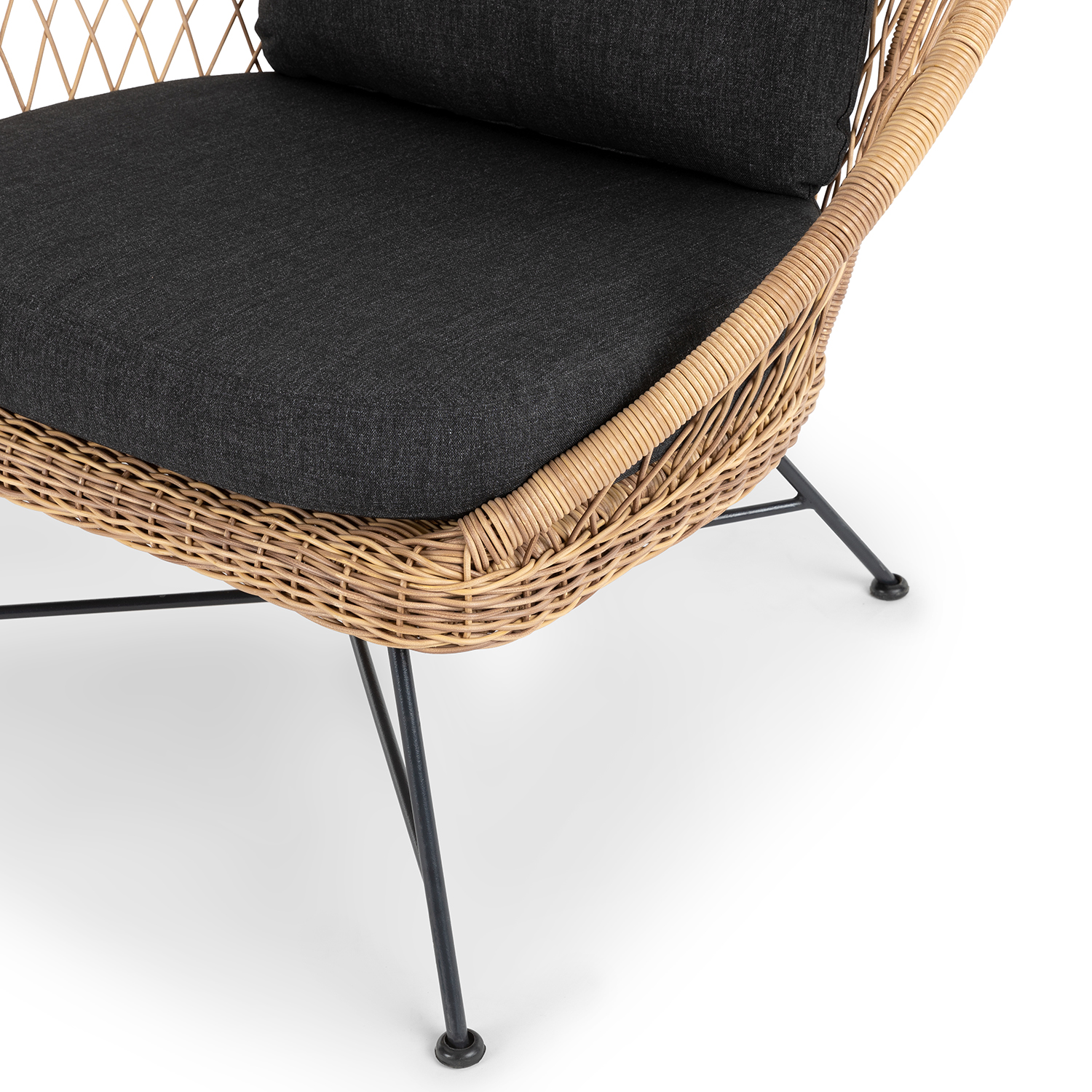Dark Gray Outdoor Lounge Chair Steel Legs Article Aeri Modern Furniture